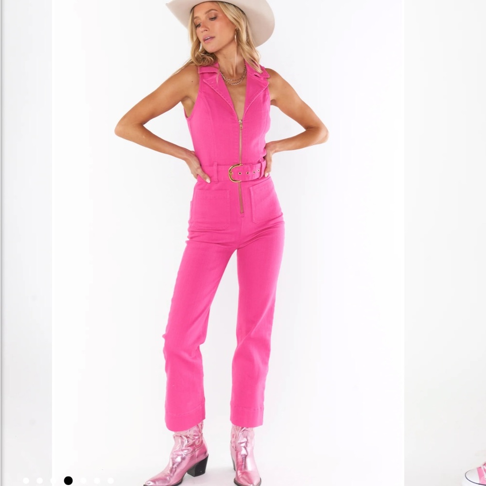 Show Me Your Mumu Jacksonville Cropped Jumpsuit in Pink